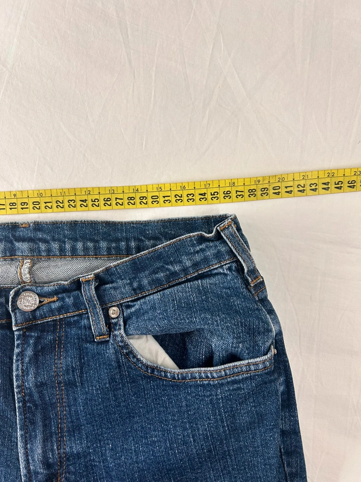 Navy blue straight cut jeans vintage retro y2k style – photo 8